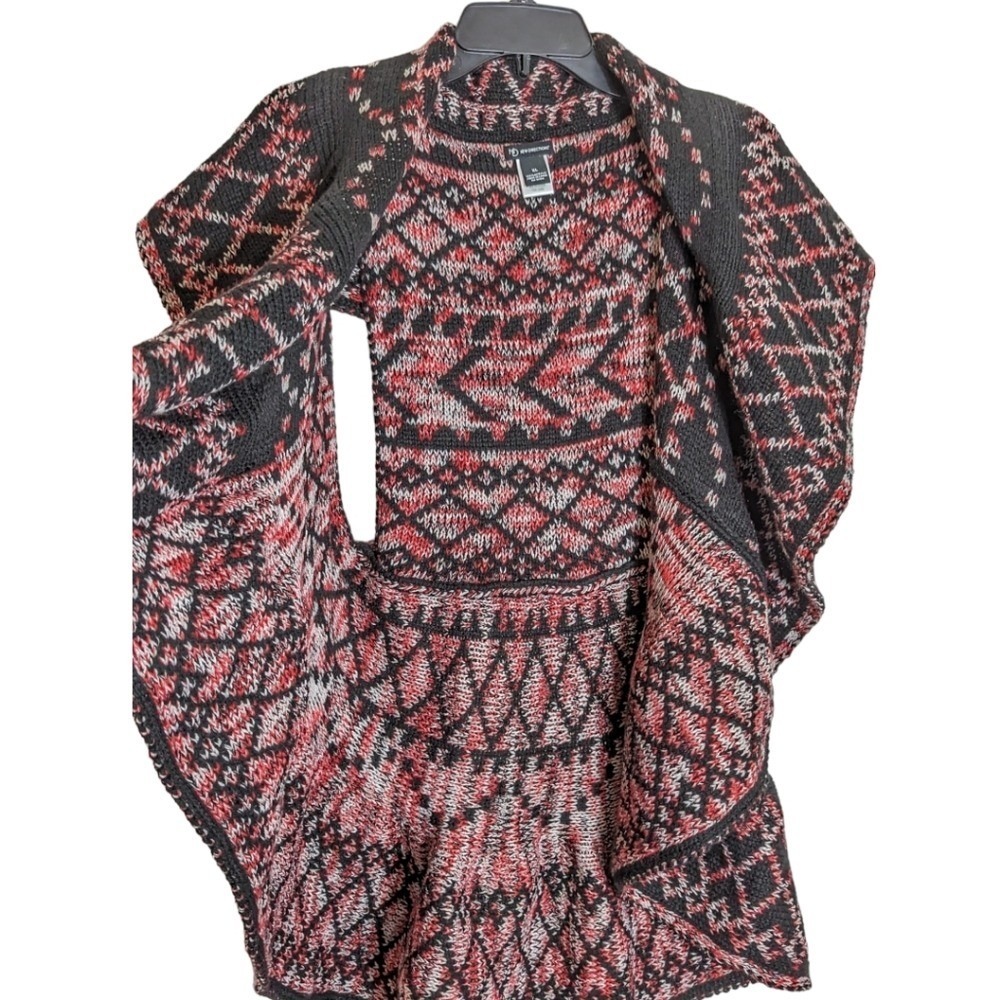 New Directions Size XL Sweater Vest Red, Black,‎ White Reversible New